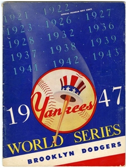 1947 Dodgers vs Yankees World Series Program